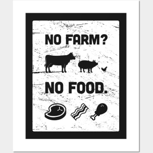 No Farm? No Food. | Funny Farmer Design Posters and Art